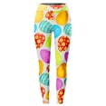 thumbnail image 4 of frariair Easter Leggings for Women High Waisted Tummy Control Bunny Rabbits Eggs Floral Pattern Stretchy Workout Yoga Pants Holiday Tights, 4 of 4