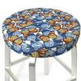 thumbnail image 3 of Bingfone 14 Inch Padded Round Bar Stool Cover Cushion With Elastic Fabric Round Chair Seat - Colorful Butterfly1, 3 of 7