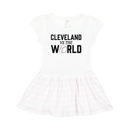 

Inktastic Cleveland Vs. the World with Baseball Gift Toddler Girl Dress