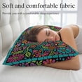 thumbnail image 5 of Abstract Flower Throw Pillow Covers, Vintage Botanical Geometric Floral Soft Breathable Pillow Cases with Invisible Zipper for Sleeping, King Size Pillowcases for Couch Bed Sofa Chair 20x36 Inches, 5 of 9