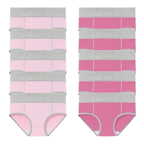 QQAMB 10 PC Cotton Briefs for Women Plus Size High Waisted Soft Breathable Underwear Panties Full Coverage Everyday Wear Briefs