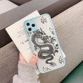 thumbnail image 1 of Remazy Fashion Dragon Animal Pattern Phone Case For iPhone 13 12 11 14 Pro MAX X XS XR 8 7 Plus Hard Transparent Cover Matte Bag xuanjing unisex, 1 of 2