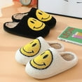 thumbnail image 3 of Smiling Face Plush Cotton Slippers Female Home Cute Thick-soled Cartoon Non-slip, 3 of 3