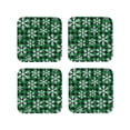 thumbnail image 2 of Balery 4 Pcs Christmas Pattern At Buffalo Plaidleather Coasters Set, Drink Table Cup Coasters For Living Room Kitchen Coffee Decor, 2 of 9