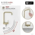 thumbnail image 5 of Stylish 14" Ht Single Handle Brushed Gold Pull Down Folding Kitchen Faucet K-151G, 5 of 11