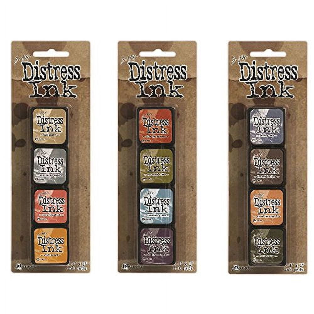 12 Distress Ink Colors Bundle Ranger Tim Holtz Distress Mini Ink Pad ...