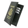 thumbnail image 3 of Premium Leather United States Passport Holder Card Holder Golden Print Emblem P 601 USA (C) Brown, 3 of 7