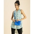 thumbnail image 5 of Moomaya Printed Cotton Sleeveless High-Low V Neck Top - Boho Style Top, 5 of 9