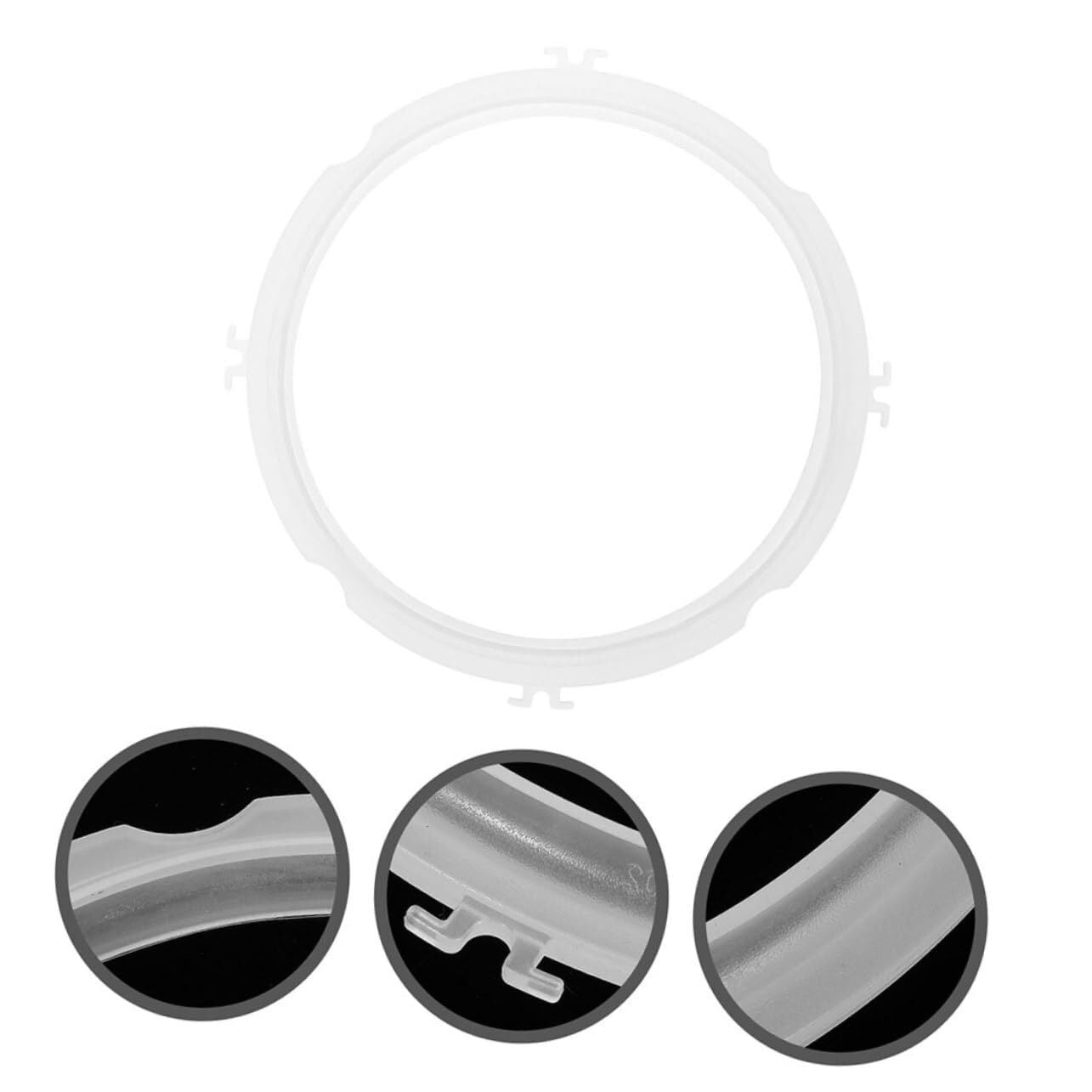 2pcs Pot Sealing Rings White Rice Cookers Sealing Ring Ring for Pressure Cooker Pressure Cooker Circle
