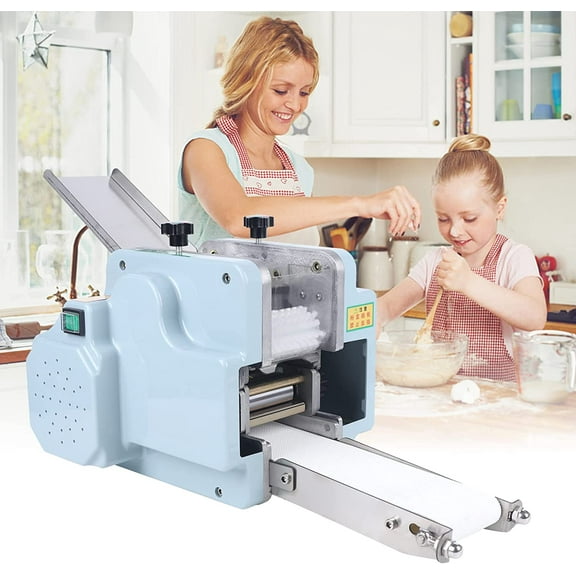 FETCOI Commercial Dumpling Skin Machine, Electric Dumpling Wrapper Maker,110V 140W Round Mold Dough Processing Machine