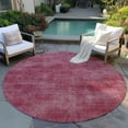thumbnail image 5 of HomeRoots 598814 8 ft. Red Round Washable Indoor & Outdoor Area Rug, 5 of 5