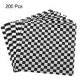 thumbnail image 3 of 100pcs Square Checkered Pattern Wax Paper Sheets 7" x 7", Blue, 3 of 7