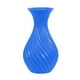 thumbnail image 2 of Textura cerámica imitativa de jarrón plástico hidropónico | Recipiente decorativo para arreglos florales | Compartimento de almacenamiento de agua | Diseño de piña corrugada | Blanco, Naranja, Azul,, 2 of 6