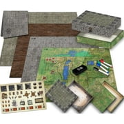 Melee Mats DnD Map Starter Kit - 22” x 26" Double Sided, Dry Erase Tabletop Board Game