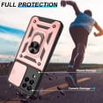 thumbnail image 4 of Samsung Galaxy M53 5G Case,Compatible with Samsung Galaxy M53 Case with HD Screen Protector with Slide Camera Cover, 360°Rotation Ring Kickstand [Military Grade] Case for Samsung M53 5G,Rose Gold, 4 of 15