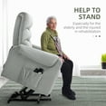 thumbnail image 4 of HOMCOM Power Lift Recliner for Elderly with 8 Vibration Points Remote Grey, 4 of 10