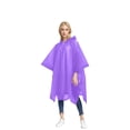 thumbnail image 5 of WWV Waterproof Adult Rain Ponchos Waterproof Thickened Cloak Raincoat Portable Adult Poncho for Outdoor Hiking Cycling Non Disposable Reusable Purple, 5 of 8