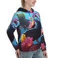 thumbnail image 6 of Fotbe Lively Cute Turtle Pattern Womens Long Sleeve Hoodie, Pullover Hooded Sweatshirt, Kangaroo Pocket Hoodie with Eye-catching Drawstrings-Large, 6 of 7
