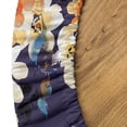 thumbnail image 5 of Ambesonne Flowers Fitted Round Tablecloth, Blossoms Leaves Botanical, 56"- 60" Diameter, Quartz Orange and Blue, 5 of 5