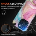thumbnail image 6 of FKBRCL4U for iPhone 14 Pro Compatible with Magsafe Case Marble Art Pink Teal Golden Lines Pattern for Girl Boy Full Body Magnetic Design Soft Silicone Protection, 6 of 7