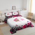 thumbnail image 3 of Erosebridal Letter Bedding Twin Comforter Set For Teens,Rose Flower Down Comforter,Butterfly Room Decorative,Reversible,Lightweight,2-Piece, 3 of 8
