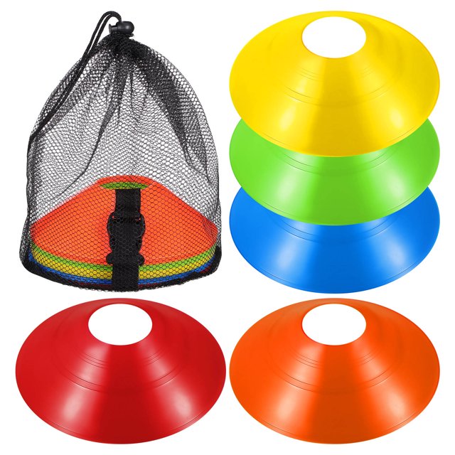 BESTYASH 30Ud Deportivos Para Entrenamiento De Fútbol Resistentes En Pe Con Bolsa Transportadora