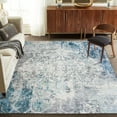 thumbnail image 5 of ReaLife Rugs Machine Washable Printed Vintage Distressed Floral Gray Eco-friendly Recycled Fiber Area Runner Rug (7'6" x 9'6"), 5 of 10