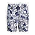 thumbnail image 3 of Picia Blue Fish1 Pajama Shorts for Men, Men's Pajama Bottoms, Sleepwear,Short Pajama Pants-XX-Large, 3 of 9