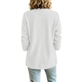 thumbnail image 4 of Classic Denim Cardigan for Women, Long Sleeve Open Front Jean Jacket - Casual Loose Fit Lightweight Shirt Coat for Spring Fall Layering White XXL, 4 of 6