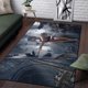 thumbnail image 1 of Hermosa alfombra bivariada con pintura de fantasmas para sala de estar, área grande, decoración del hogar bohemia suave negra60x90cm (23x35 pulgadas)60x90cm (23x35 pulgadas) zhangmengya unisex, 1 of 2