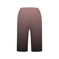 thumbnail image 3 of cocolona Womens Summer Casual Printed Beach Shorts Elastic Waist Straight Splited Leg Knee Length Shorts with Pockets, 3 of 4