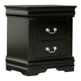 thumbnail image 4 of Furniture of America Toni Wood 2-Drawer Nightstand in Black (Set of 2), 4 of 14