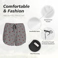 thumbnail image 6 of Lsque Ladybugs on Black and White Striped Printed Women's Running Shorts with Liner Pockets,Elastic Quick Dry Workout Athletic Gym Yoga Shorts,Womens High Waist Shorts-X-Large, 6 of 9