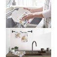 thumbnail image 5 of Happy Easter Kitchen Dish Towels for Drying Dishes Set of 2, Cute Rabbits Eggs Daisy Flowers Plants Watercolor Waffle Weave Microfiber Hand Tea Bathroom Towels Quick Dry & Absorbent Towel 12x12, 5 of 7