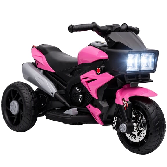 Alvantor Ride on Toys 6V Kids Motorcycle with Horn, Music & Headlights, 33.75"x16.5"x20.5" Pink