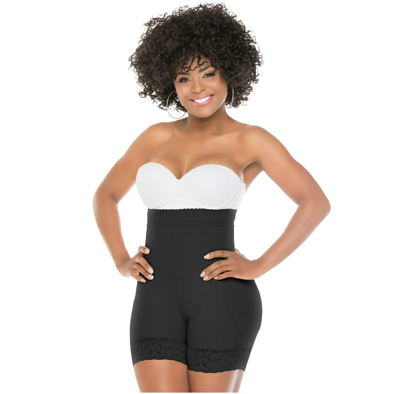 Salome 0218 Fajas Colombianas Reductoras Butt Lift Underwear Shapewear  Shorts for Women Black XS 