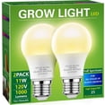 thumbnail image 2 of Briignite Bombillas de crecimiento, bombilla LED A19, bombilla de crecimiento de espectro completo, bombillas de plantas con base E26, bombilla de crecimiento de 11 W equivalente a 100 W, luz de creci, 2 of 4