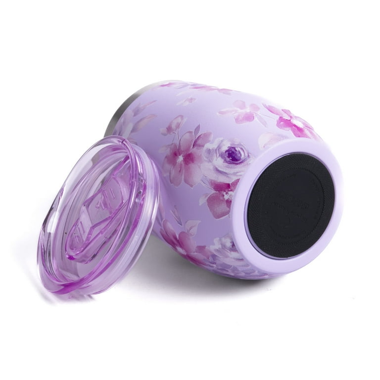 Hi Peach Layne 11.5 oz Purple Wine Tumbler with 30g Berry Bougie Bath Bomb