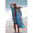 thumbnail image 3 of Biekopu Women'S Summer Beach Dress, Retro Printed Deep V-Neck Kaftan Style Chiffon Bikini Top, Beach Party Wear, 3 of 6