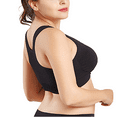 thumbnail image 2 of BIMEI Women's Mastectomy Zip Front Sports Bra Plus Size Yoga Wireless Post-Surgery Bra Black S, 2 of 5