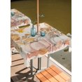 thumbnail image 2 of Outdoor Table Cloth with Umbrella Hole and Zipper, Fall Orange Pumpkins Waterproof Square Tablecloth 54"x54", Thanksgiving Maple Leaf Rustic Washable Table Cover for Outside Party Patio Picnic, 2 of 8