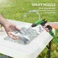 thumbnail image 5 of Outsunny Folding Fish Cleaning Table with Sink, Outdoor Fillet Table for Picnic Beach Patio, White, 5 of 10