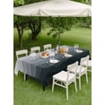 thumbnail image 4 of Outdoor Tablecloth with Umbrella Hole for Patio/Picnic/Party/Camping, Grey Coastal Wave Waterproof Table Cloth Rectangle Table Cover Washable, Summer Ocean Nautical Beach Ombre (60"x 102"), 4 of 8