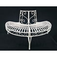 thumbnail image 2 of Banc Blanc en Forme de Demi-Cercle Enveloppé d'Arbre, 2 of 4