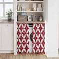 thumbnail image 6 of Red Geometric Kitchen Curtains 54 Inch Length, Vintage Rhombus Circle Texture Tiers Curtains for Bathroom Bedroom Cafe, Light Filtering Small Window Treatment Short Tiered Drapes 2 Panels 42"Wx54"L, 6 of 8