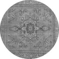thumbnail image 1 of Ahgly Company Indoor Round Abstract Gray Modern Area Rugs, 3' Round, 1 of 4