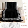 thumbnail image 5 of Black Throw Blanket for Couch, Soft Lightweight Flannel Fleece Blanket, Modern Geometric Abstract Art Aesthetics Microfiber Plush All Season Decorative Blankets Gifts for Sofa Bed 50"x80", 5 of 9