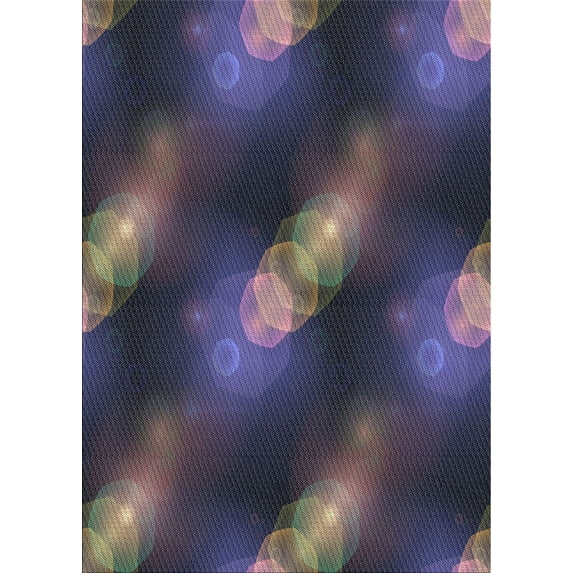 Ahgly Company Machine Washable Indoor Rectangle Transitional Night Blue Area Rugs, 7' x 9'