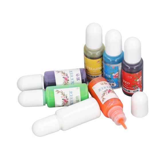 7 Pcs DIY Epoxy Resin Pigments 7 Colors Easy Penetration Good Transparency for Epoxy Painting, Resin Culture Dish Making, Resin Art - Concentrated Alcohol Paint Color Dyes