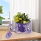 thumbnail image 5 of Cesta de flores artificiales para bicicleta, jarrón, cesta de almacenamiento de escritorio, regalos, forma de bicicleta Púrpura, 5 of 7